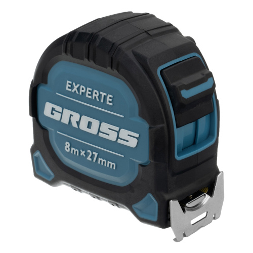 Рулетка Experte,8 м x 27 мм,двухкомпонентный корпус,магнит,двухсторонняя разметка,нейлон Gross по ценам производителя в Уфе с доставкой по всей России