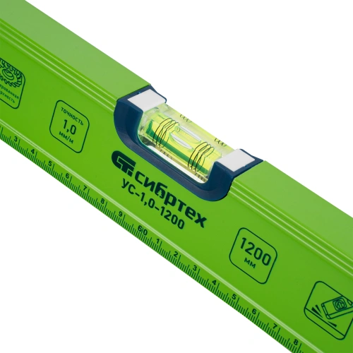 Уровень алюминиевый УС-1, 0-1200, фрезерованный, 3 глазка, рукоятки, 1200 мм Сибртех по ценам производителя в Уфе с доставкой по всей России