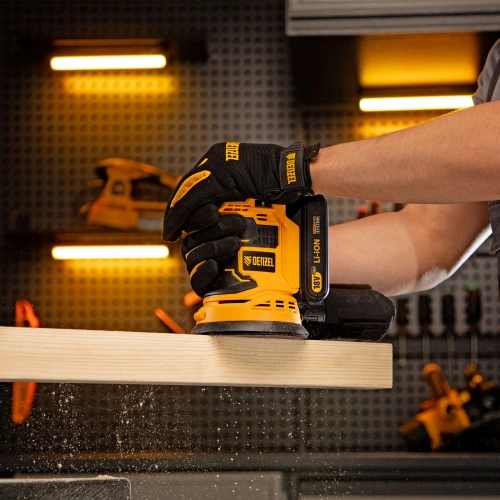 Машина шлифовальная эксцентриковая аккумуляторная COS-125, 18В Li-Ion Denzel по ценам производителя в Уфе с доставкой по всей России