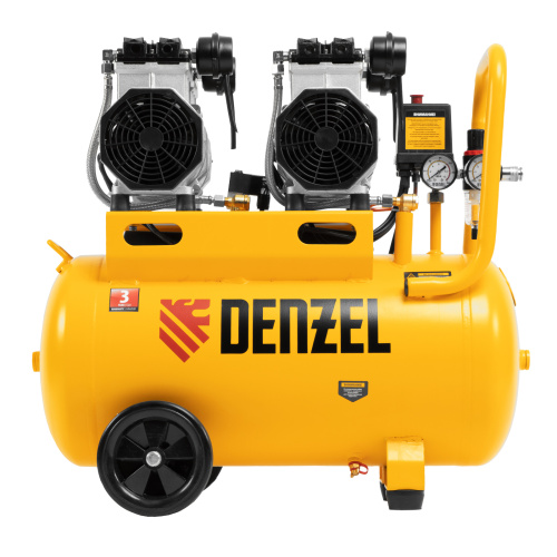 Компрессор безмасляный, малошумный DLS 2200/50, 2200 Вт, 2x1100, 50 л, 380 л/мин Denzel по ценам производителя в Уфе с доставкой по всей России