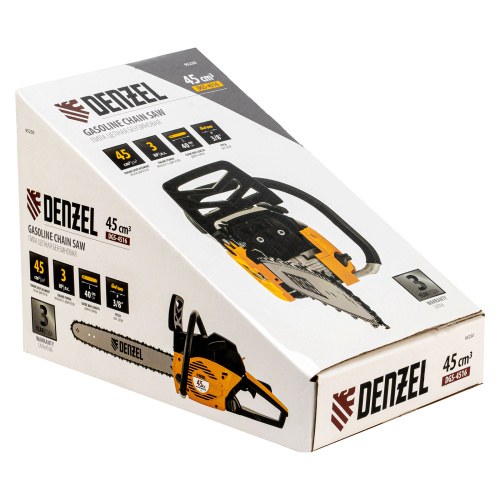 Пила цепная бензиновая DGS-4516, шина 40 см, 45 см3, 3 л.с, шаг 3/8, паз 1.3 мм, 57 звеньев Denzel по ценам производителя в Уфе с доставкой по всей России