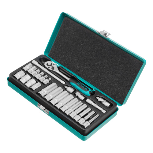 Набор торцевых головок с трещоткой, 1/4", 26 предметов Stels по ценам производителя в Уфе с доставкой по всей России