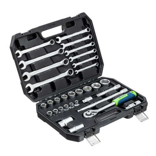 Набор инструментов, 1/2", пластиковый кейс, 32 предмета// Сибртех по ценам производителя в Уфе с доставкой по всей России