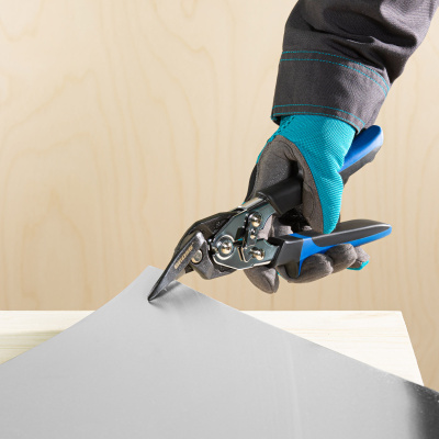 Ножницы по металлу "Piranha", усиленные, 255 мм, прямой и правый рез, сталь СrMo, двухкомпонентные рукоятки Gross по ценам производителя в Уфе с доставкой по всей России