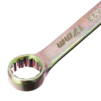 Ключ комбинированный, 17 мм, желтый цинк Сибртех по ценам производителя в Уфе с доставкой по всей России