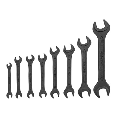 Набор ключей рожковых, 6 - 24 мм, 8 шт., CrV, фосфатированные Сибртех по ценам производителя в Уфе с доставкой по всей России