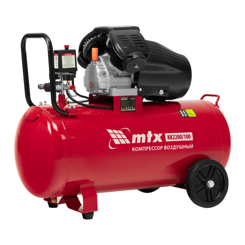 Компрессор воздушный КК-2200/100, 2,2 кВт, 350 л/мин, 100 л, прямой привод, масляный MTX по ценам производителя в Уфе с доставкой по всей России