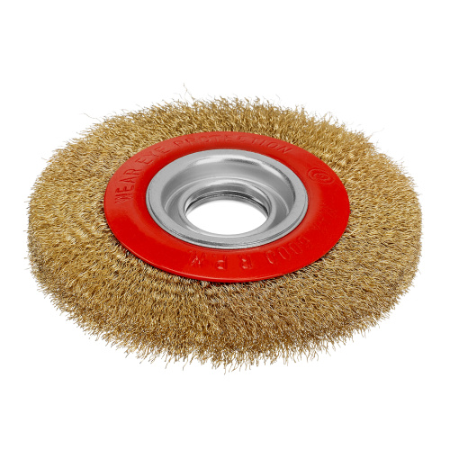 Щетка для точила, 150 мм, посадка 32 мм, плоская, латунированная витая проволока Matrix по ценам производителя в Уфе с доставкой по всей России