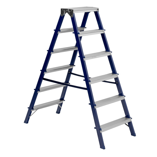 Стремянка двусторонняя 6 ступеней, стальная, Сибртех по ценам производителя в Уфе с доставкой по всей России