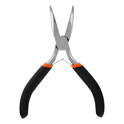 Длинногубцы изогнутые Mini, 130 мм, никелированные, авторазжим Sparta по ценам производителя в Уфе с доставкой по всей России