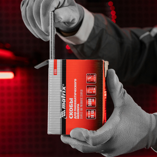 Скобы для пневматического степлера 18GA, 1.25 х 1 мм длина 19 мм, ширина 5,7 мм, 5000 шт Matrix по ценам производителя в Уфе с доставкой по всей России