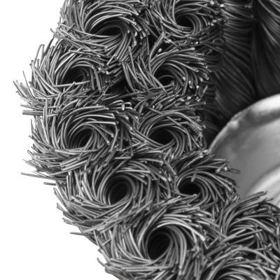 Щетка для УШМ, 100 мм, М14, "чашка", двухрядная, крученая проволока 0.35 мм Matrix по ценам производителя в Уфе с доставкой по всей России