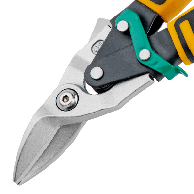 Ножницы по металлу, 270 мм, прямой и правый рез, сталь-СrMo, трехкомпонентные рукоятки Denzel по ценам производителя в Уфе с доставкой по всей России