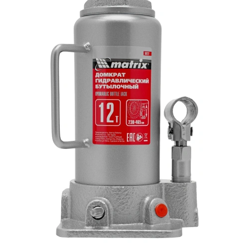 Домкрат гидравлический бутылочный, 12 т, высота подъема 230-465 мм Matrix по ценам производителя в Уфе с доставкой по всей России