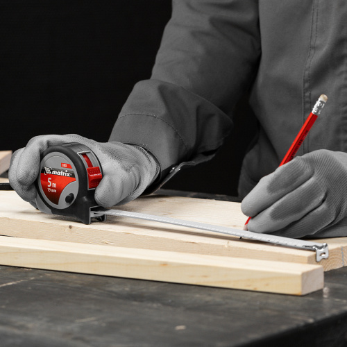 Рулетка Continuous fixation,5 м х 19 мм,двухкомпонентный корпус,плавная фиксация Matrix по ценам производителя в Уфе с доставкой по всей России