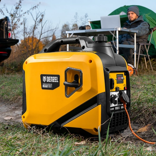 Генератор инверторный GS-2200iS, 2,2 кВт, 230 В, закрытый корпус, ручной старт DENZEL по ценам производителя в Уфе с доставкой по всей России