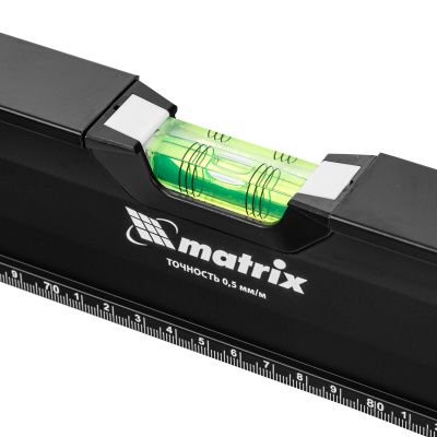 Уровень алюминиевый, усиленный, фрезерованный, 3 глазка, двухкомпонентные рукоятки, 1500 мм Matrix по ценам производителя в Уфе с доставкой по всей России