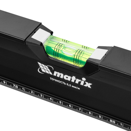 Уровень алюминиевый, усиленный, фрезерованный, 3 глазка, двухкомпонентные рукоятки, 1500 мм Matrix по ценам производителя в Уфе с доставкой по всей России