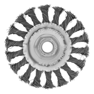 Щетка для УШМ 100 мм, М14, плоская, крученая проволока 0.35 мм Matrix по ценам производителя в Уфе с доставкой по всей России
