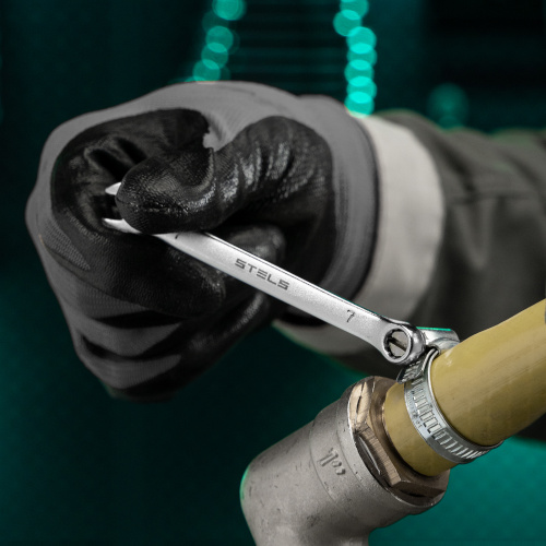 Ключ комбинированный, 7 мм, CrV, матовый хром Stels по ценам производителя в Уфе с доставкой по всей России