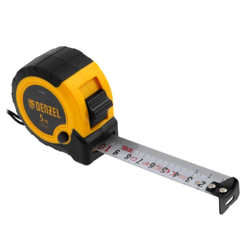 Рулетка 5м х 25мм, двухкомп. корпус, кнопка-пауза Denzel по ценам производителя в Уфе с доставкой по всей России