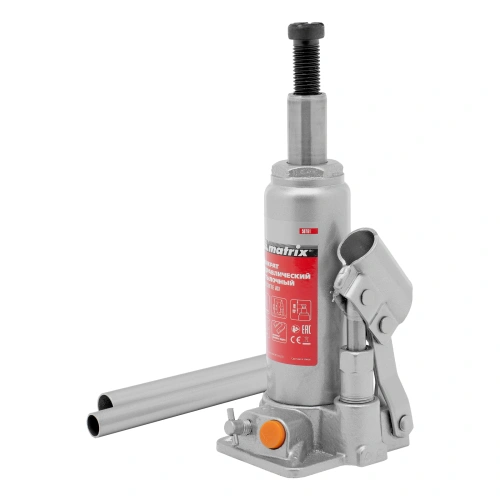 Домкрат гидравлический бутылочный, 2 т, h подъема 181-345 мм Matrix по ценам производителя в Уфе с доставкой по всей России
