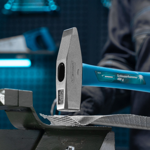 Молоток слесарный, 400 г, квадратный боек, фибергласовая обрезиненная рукоятка Gross по ценам производителя в Уфе с доставкой по всей России