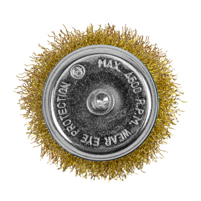 Щетка для дрели, 65 мм, "чашка" со шпилькой, латунированная витая проволока Matrix по ценам производителя в Уфе с доставкой по всей России