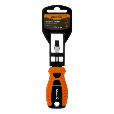 Отвертка "Point", SL6 х 38 мм, CS, двухкомпонентная рукоятка Sparta по ценам производителя в Уфе с доставкой по всей России