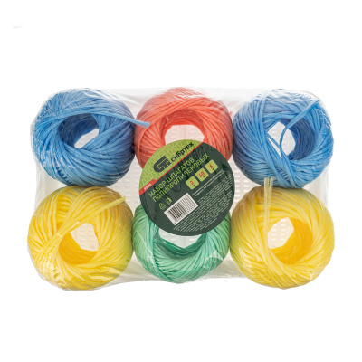 Набор шпагатов полипропиленовых, 6 шт, 2 мм, L 60 м, MIX цветов, Сибртех по ценам производителя в Уфе с доставкой по всей России