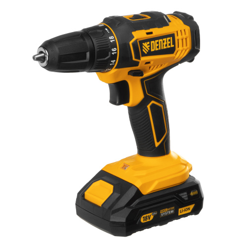 Дрель-шуруповерт аккумуляторная CDL-18-02BM, Li-Ion, 18 В, 2 аккумулятор Denzel по ценам производителя в Уфе с доставкой по всей России
