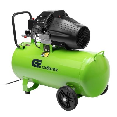 Компрессор воздушный КК-2200/100, 2,2 кВт, 350 л/мин, 100 л, прямой привод, масляный Сибртех по ценам производителя в Уфе с доставкой по всей России