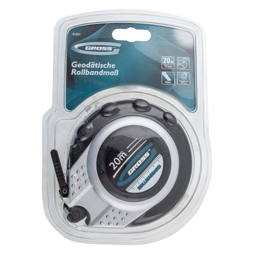 Рулетка геодезическая 20 м х 13 мм, закрытый корпус, металлическая лента, нейлон Gross по ценам производителя в Уфе с доставкой по всей России