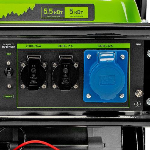 Генератор бензиновый БС-6500Э, 5.5 кВт, 230В, четырехтактный, 25 л, электростартер Сибртех по ценам производителя в Уфе с доставкой по всей России