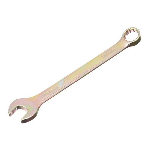 Ключ комбинированный, 15 мм, желтый цинк Сибртех по ценам производителя в Уфе с доставкой по всей России