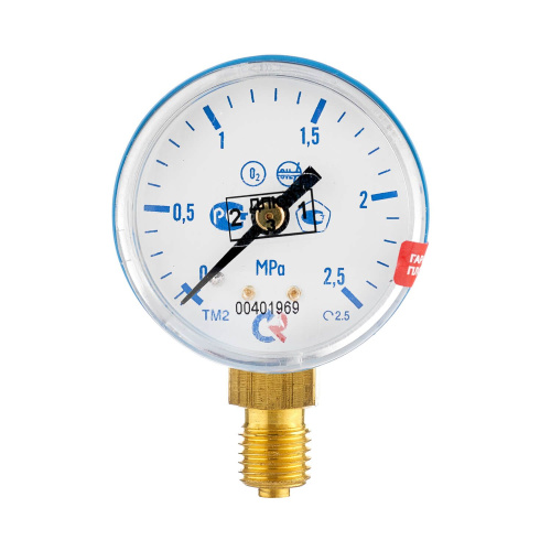 Манометр с поверкой 2,5 МПа, кислород по ценам производителя в Уфе с доставкой по всей России