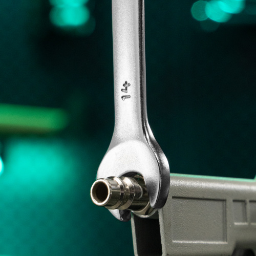 Ключ комбинированный, 14 мм, CrV, матовый хром Stels по ценам производителя в Уфе с доставкой по всей России