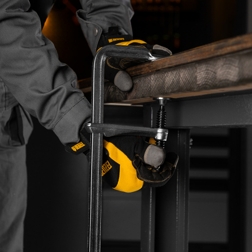 Струбцина F-образная, 120x600мм, кованая Denzel по ценам производителя в Уфе с доставкой по всей России