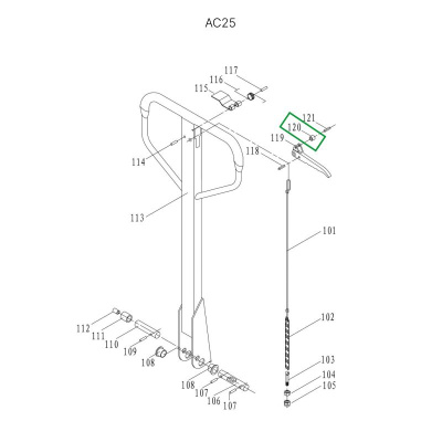 Ролик рычага управления режимом работы для гидравлических тележек AC25 по ценам производителя в Уфе с доставкой по всей России