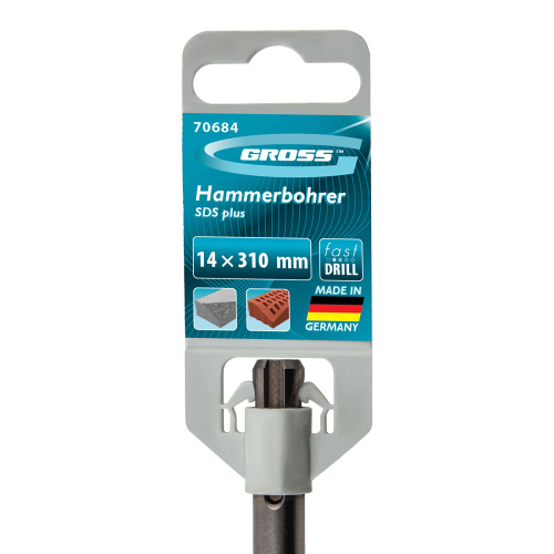 Бур по бетону Pro, 14 х 300 мм, SDS Plus Gross по ценам производителя в Уфе с доставкой по всей России