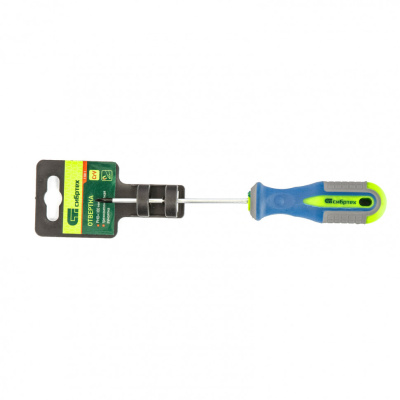 Отвертка, PH0 х 100 мм, CrV, трехкомпонентная рукоятка Сибртех по ценам производителя в Уфе с доставкой по всей России