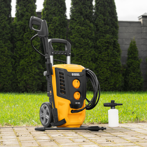 Моечная машина высокого давления R-180, 2200 Вт, 180 бар, 380 л/ч, колесная Denzel купить в Москве с доставкой по всей России | ProtosMarket.ru