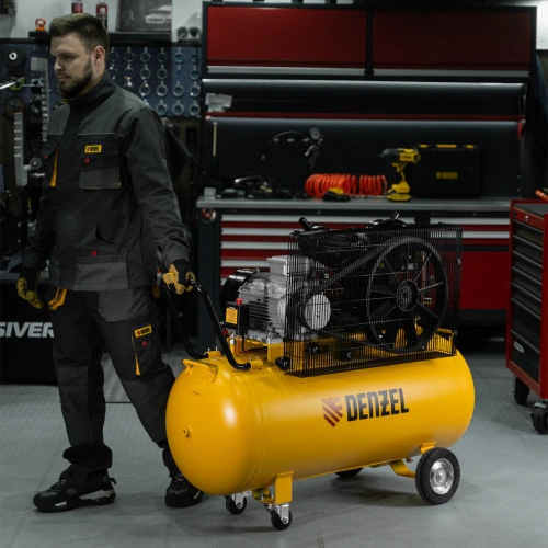 Компрессор воздушный рем. привод BCV 5500-T/200, 5,5 кВт, 200 литров, 850 л/мин Denzel по ценам производителя в Уфе с доставкой по всей России