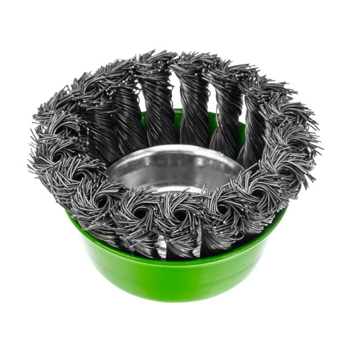 Щетка для УШМ, 75 мм, М14, "чашка", крученая металлическая проволока Сибртех по ценам производителя в Уфе с доставкой по всей России