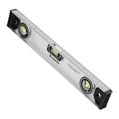 Уровень алюминиевый "Рельс", 400 мм, 3 глазка (1 поворотный) Matrix по ценам производителя в Уфе с доставкой по всей России