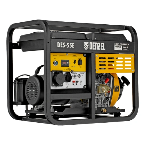 Генератор дизельный DES-55E, 5,5 кВт, 230 В, 11 л, электростартер Denzel по ценам производителя в Уфе с доставкой по всей России
