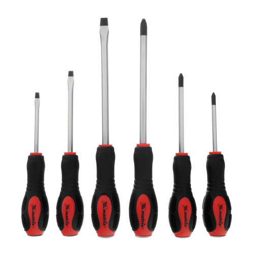 Набор ударных отверток 6 шт, PH1 х 75, PH2 х 100, PH3 х 150, SL5 х 75, SL6 х 100, SL8 х 150, CrV Matrix по ценам производителя в Уфе с доставкой по всей России