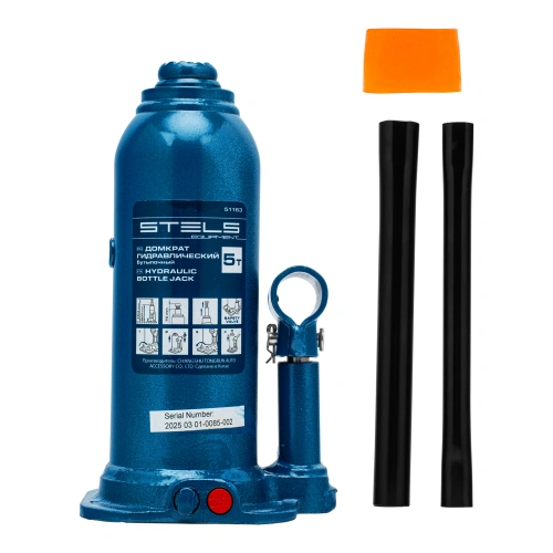Домкрат гидравлический бутылочный, 5 т, h подъема 207-404 мм Stels по ценам производителя в Уфе с доставкой по всей России