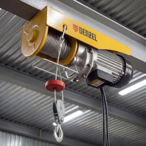 Тельфер электрический TF-1000,1 т, 1600 Вт, высота 12 м, 8 м/мин Denzel по ценам производителя в Уфе с доставкой по всей России
