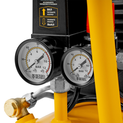 Компрессор воздушный DLC1300/24 безмасляный 1.3 кВт, 24 литра, 206 л/мин Denzel по ценам производителя в Уфе с доставкой по всей России